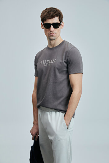 Lufian Love Modern Graphic T-Shirt Mink