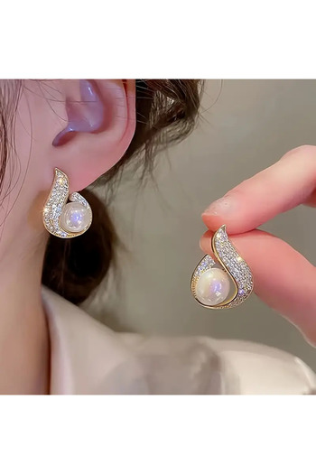 HISCOSMETIC Elegant Vintage İlhamlı Küpe Seti, 1 Çift Çinko Alaşım , Bakır Post, Kaplama Yok