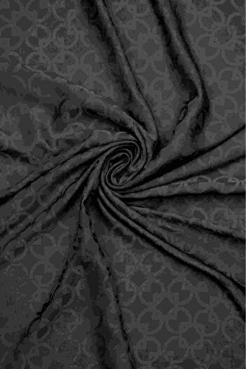 Merve DAĞLI Chain Jacquard Anthracite Shawl
