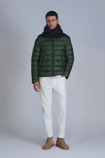 Lufian Green Men's Coat - Clow Goose Feather
