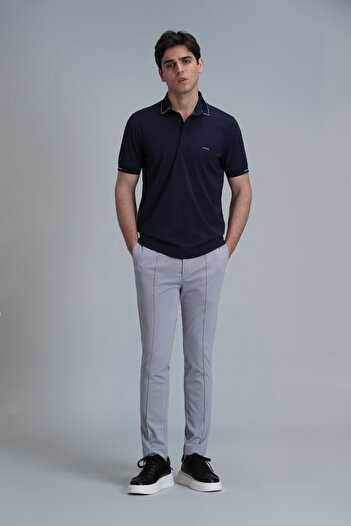 Lufian Ανδρικό μπλουζάκι πόλο Tylor Smart Navy Blue