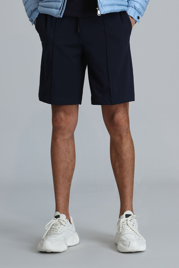 Lufian Navy Blue Slim Fit Chris Sports Men's Chino Shorts