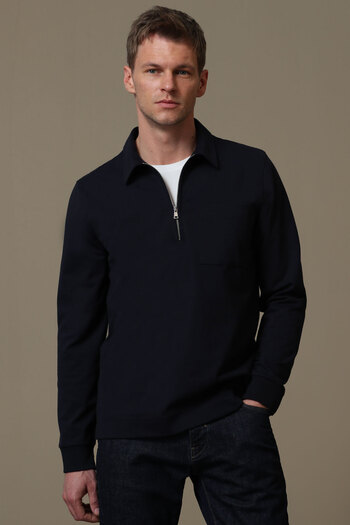 Lufian Ανδρικό φούτερ Dani Navy Blue
