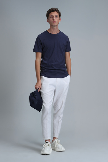 Lufian Ανδρικό T-Shirt Basic - Light Navy Blue Junya