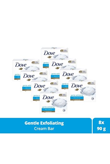 Dove Beauty Cream Bar Solid Beauty Soap Gentle Exfoliating Moisturizing Effect 90 G X8 Pieces