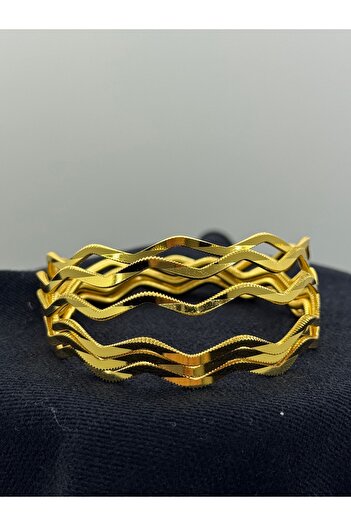 ZERUNA GOLD 22 Ayar Altın Kaplama ZİKZAK AJDA