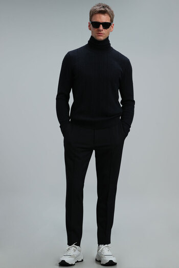 Lufian Tony Men's Sweater Navy Blue