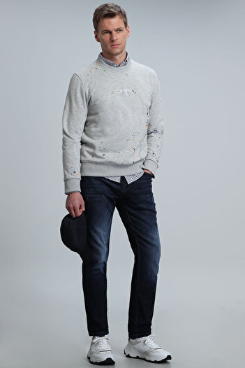 Lufian Alexander Erkek Sweatshirt Gri