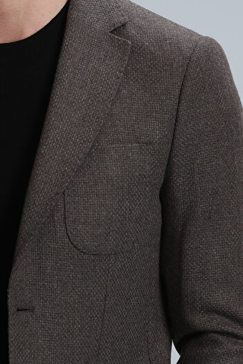 Lufian Gabrıel Sports Ανδρικό σακάκι σακάκι Slim Fit καφέ