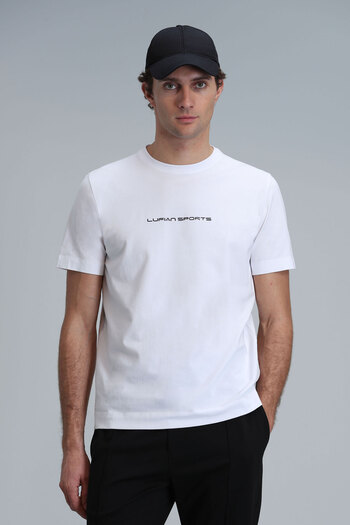 Lufian Tony Modern Graphic T- Shirt White