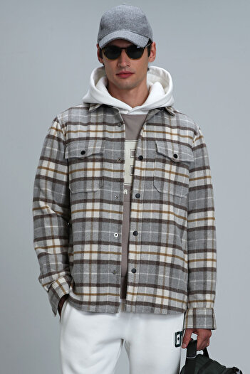 Lufian Свіжі чоловічі труси Gomlek Regular Fit Grey