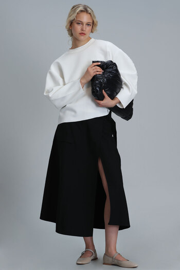 Lufian Selın Women's Knitted Sweatshirt Off White