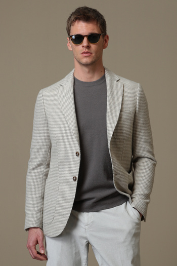 Lufian Afel Sports Men's Blazer Jacket Slim Fit Beige