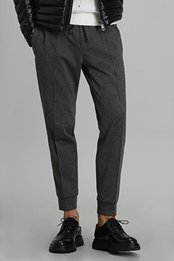 Lufian Παντελόνι Larvi Jogger Slim Fit Σκούρο Γκρι