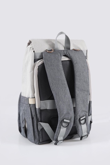 AYK'S Beige-Grey Unisex Backpack Ccs London 51768