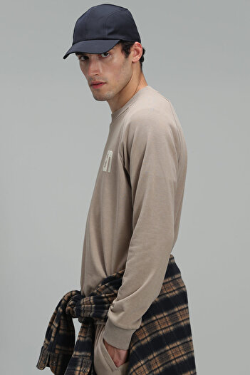 Lufian Owen Erkek Sweatshirt Bej