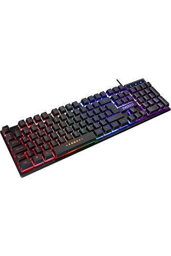 Everest KB-24 Siyah Rainbow Q Membrane Oyuncu Klavyesi