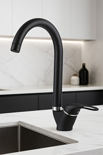 KUSTAR Cambridge Matte Black Kitchen Sink Faucet