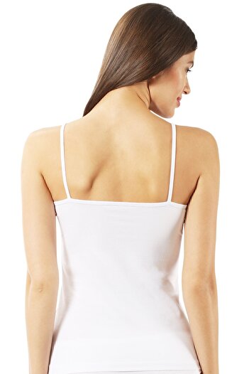 ÖZKAN underwear Özkan 23319 3 Pack Women's Cotton Lycra Single Jersey Flexible Comfortable Thin Strap Athlete