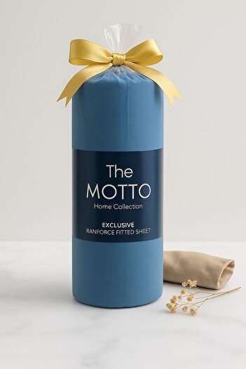 Motto Home The Motto 100% Cotton Elastic Fitted Sheet Set