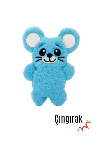 Miyav Cute Mouse Plush Cat Toy with Rattle Sound Cat Activity Toy