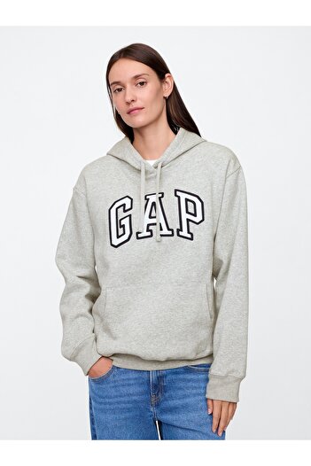 GAP V-Gap Herıtage Po Hd - 463506006 Hoodie Kapüşonlu Kadın Sweatshirt GRİ