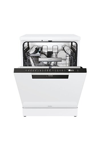 Haier 15 kişilik yıkama kapasitesi, C enerji sınıfı, 10 programlı, 2 sepetli, Beyaz
