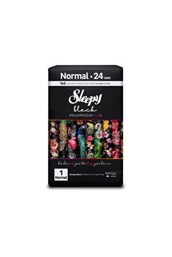 Sleepy Black Premium Plus Hijyenik Ped Normal 24 Adet Ped