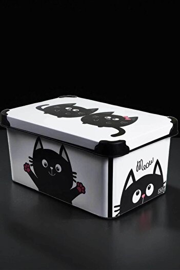 QUTU Style Box Meow Patterned 10 L Storage Box