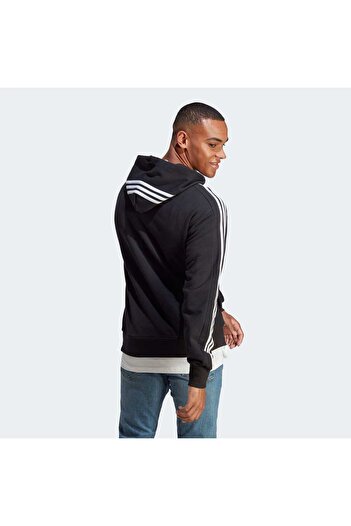 adidas Essentials Суичър с качулка с 3 ленти от френски хавлиени ивици