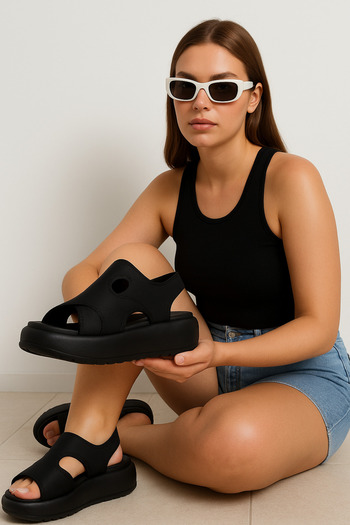 Lufian Aurora Women's Daily Sandals 25Y 121230046 Z Black
