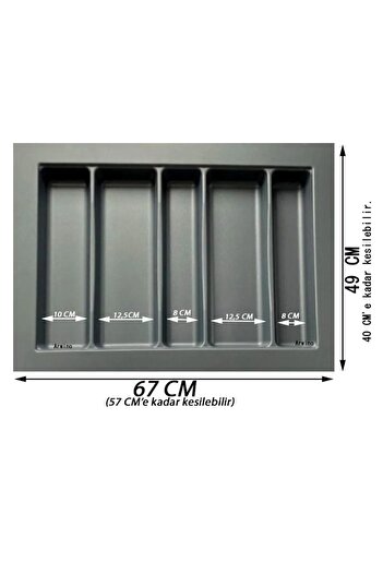 GörSeç 67x49 cm - Organizator sertar, tacâmuri 67 cm, linguri 67 cm (poate forma 57x40 cm e cut)