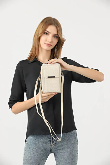 Universal Unique Market Cream Women's Crossbody Wallet Bag