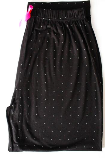 Made By me Πιτζάμες Plus Size Modal Ύφασμα Μοντέρνας Ποιότητας Αισθητικής Πουά Μαύρο Oversize Μαύρο