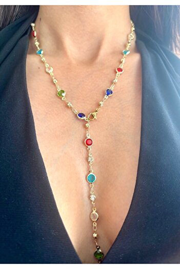 DEFORA Gold Red Cherry Model Y Necklace