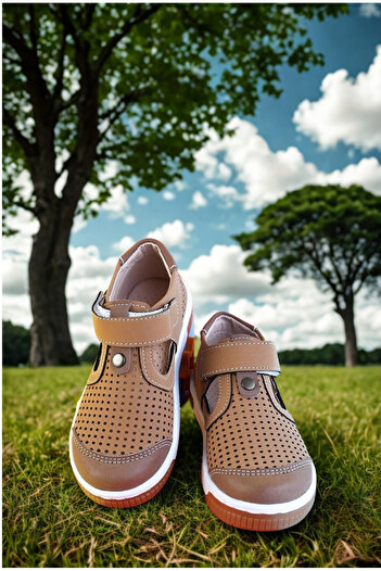 Moda Lime Unisex Children's Sandals Closed Front Sandals Colorful Sandals Orthopedic Sandals New Season Sandals
