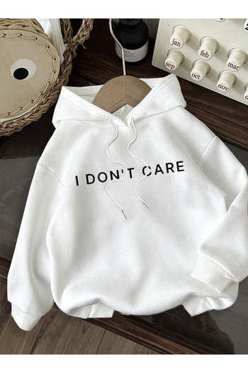 COHERENT Unisex Men/Women Colorful Care Custom Printed Cotton Oversized Hooded Sweatshirt