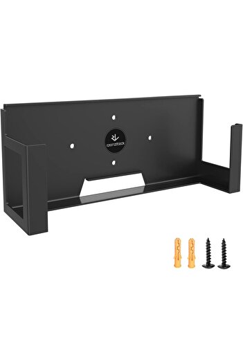 erorex Wall Mount Xbox One X ，All Metal Vertical Hanging Wall Power Botton Left/Right Wall Shelf Bracket