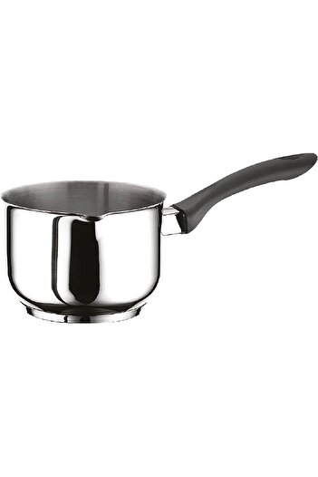 erorex Erez Durable Stainless Steel Milk Pot With Ergonomic Handle Silver And Black