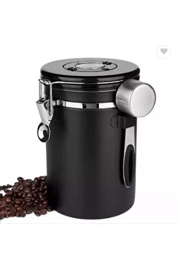erorex Stainless Steel Sealed Coffee Box (Black)