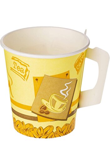 erorex Paper Cup With Lid 50 Pieces, 236 Ml Capacity