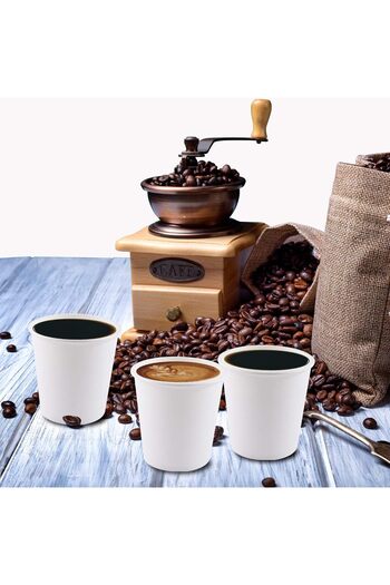 erorex 300Pack 4Oz Disposable Paper Cups, Espresso Cups，Small Mouthwash Cups,Hot/Cold Beverage Drinking