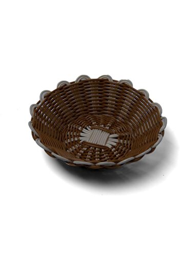 erorex Basket Elegant Round Ceramic Bread With Modern Design Brown 20X20X6Cm 673036Aa Ro