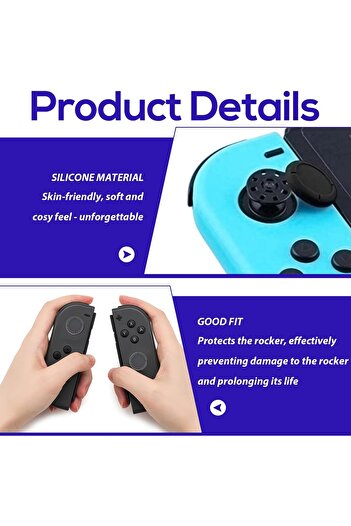 erorex 2 Pcs Replacement Joystick Covers Nintendo Switch Oled Thumb Caps Grips Analog Thumbstick