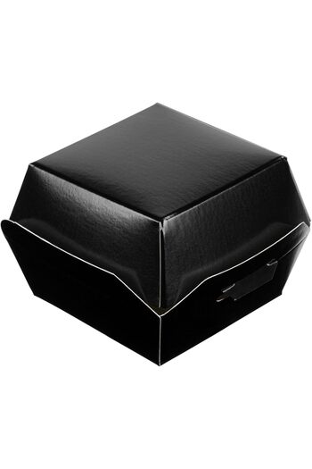 erorex Mini Slider, Slider Burger, Mini Burger Box, Disposable Mini To Go Box Black 2.5 Inch 100Ct Box