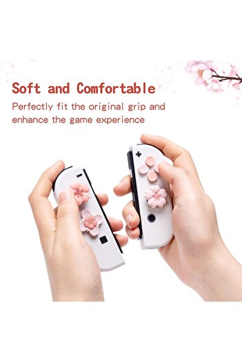 erorex Silicone Cross D Pad Button Caps Set Cute Joystick Cover Abxy Key Buttons Sticker Compatible