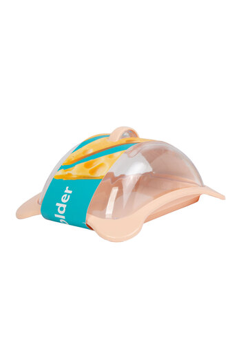 Bewello Cheese holder box plastic peach 16 x 12.5 x 7.1 cm
