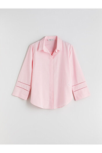LC Waikiki Shirt Collar Oversize Poplin Blouse