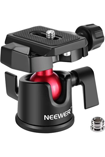 NEEWER Camera Tripod Head Ball Head 360° Rotating Panoramic with 1/4" Arca Type Quick Plate and Bub