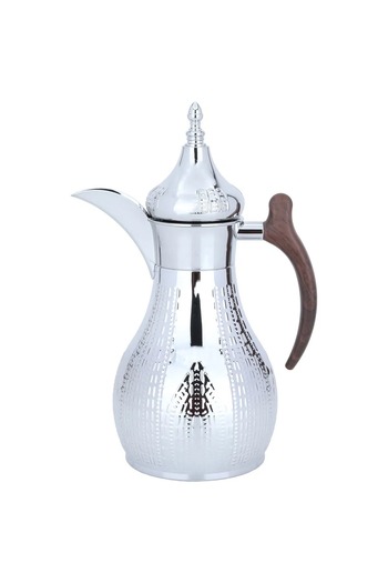 Alsaif Gallery Haila Thermos, 1.2 liters, wooden handle, steel inner case, steel outer case